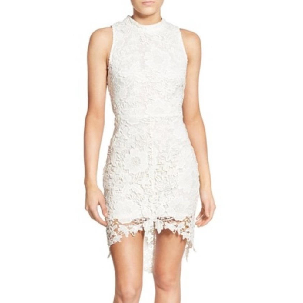 ASTR the Label Samantha Lace White Dress Small
